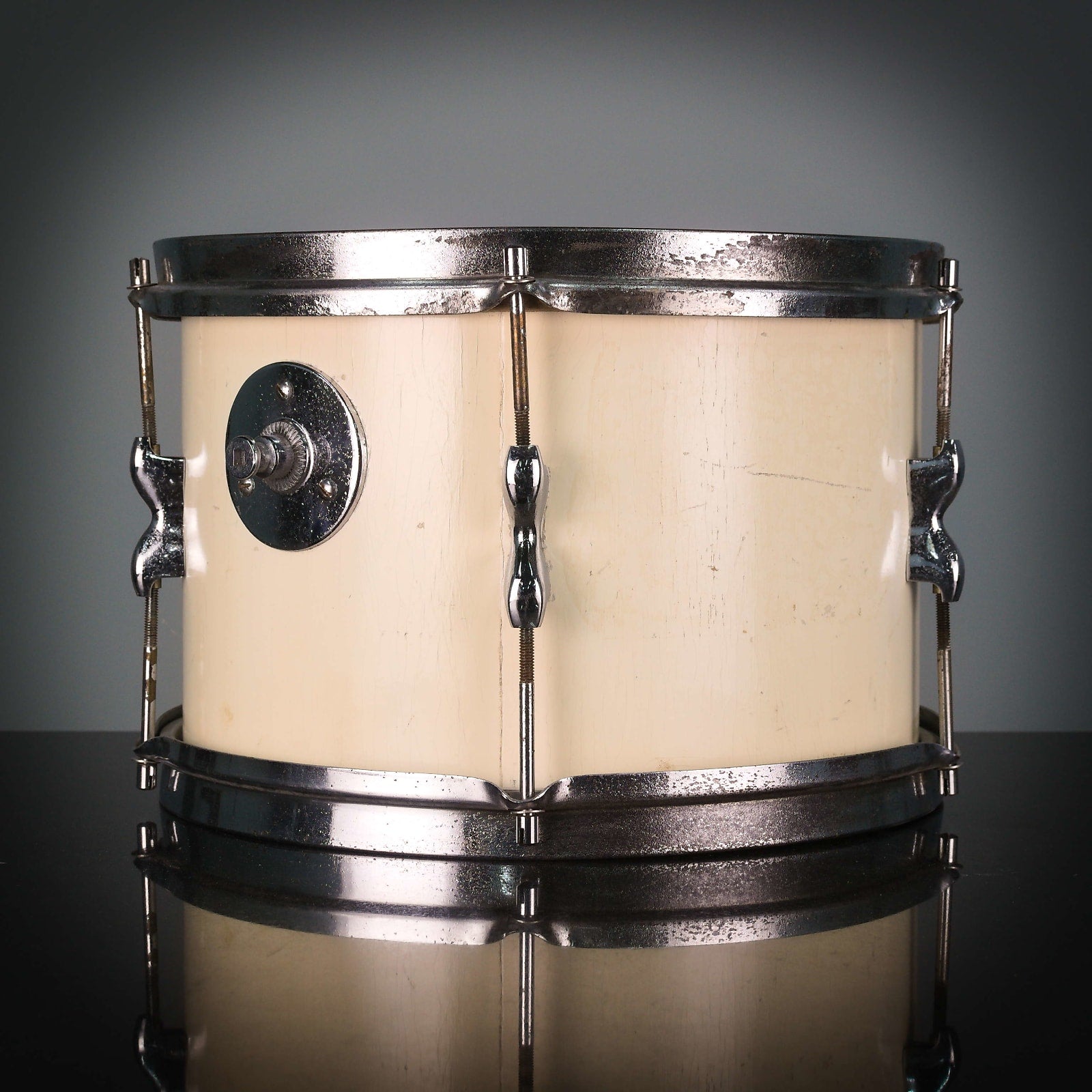 John Grey & Sons  Autocrat '567' 12x8" Rack Tom in 'White Mirror' - 1963