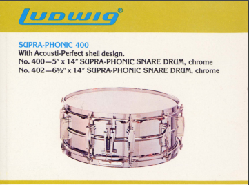 Ludwig No. 400 Supra-Phonic 14x5" Snare Drum - 1976
