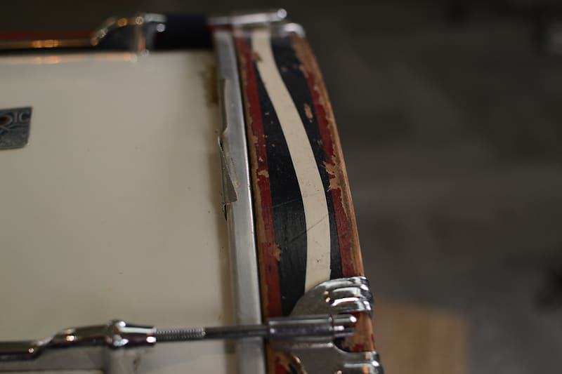 Olympic 26" x 9.5" Bass Drum 'Boys Brigade' in White - 1950's