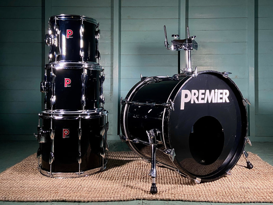 Premier APK Drum Kit in Fusion Sizes, Liquid Black - 1990's