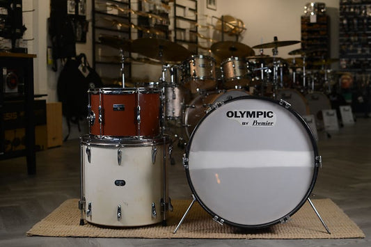 Olympic Drum Kit in Red & White - 1960's/1970's