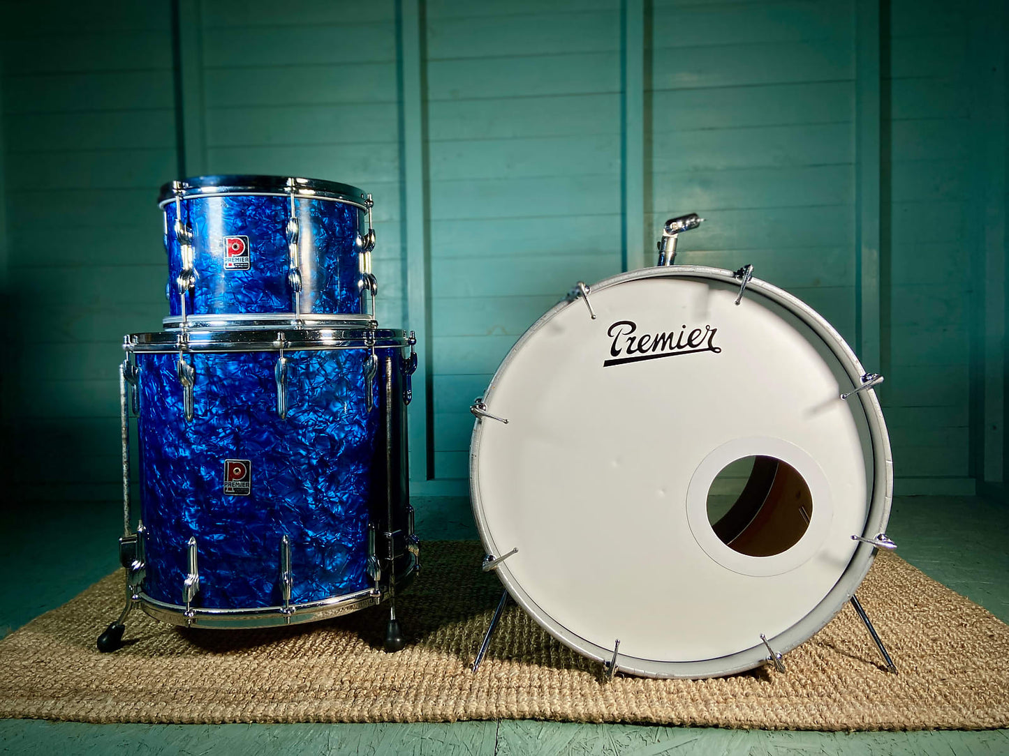 Premier '54' Vintage Drum Kit Blue Marine Pearl - 1966