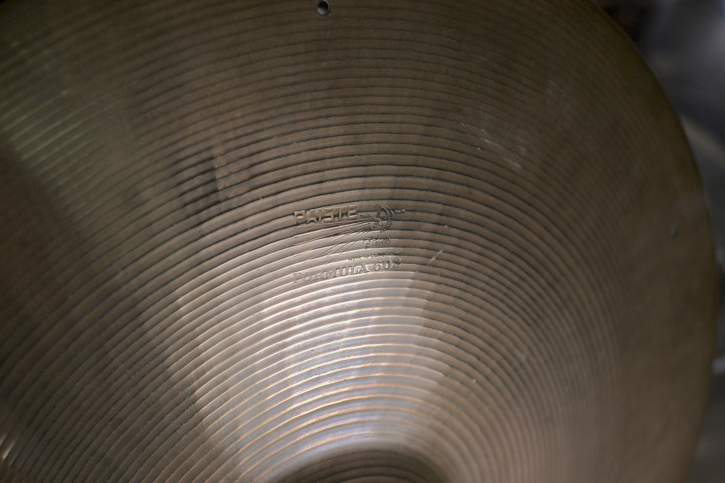 Paiste ‘Pre-serial’ Formula 602 18" Crash Cymbal with Rivet Holes - 1960’s - 1623g