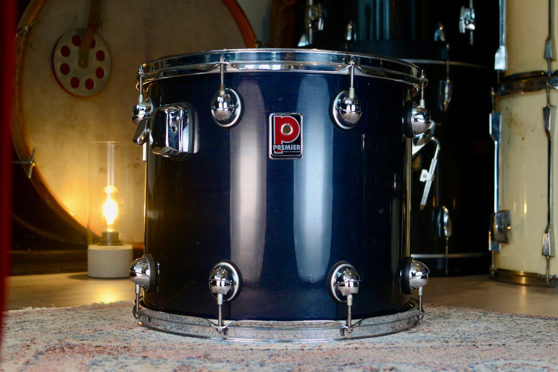 Premier Genista 15x13" Rack/Floor Tom in Cobalt Blue - 1990's