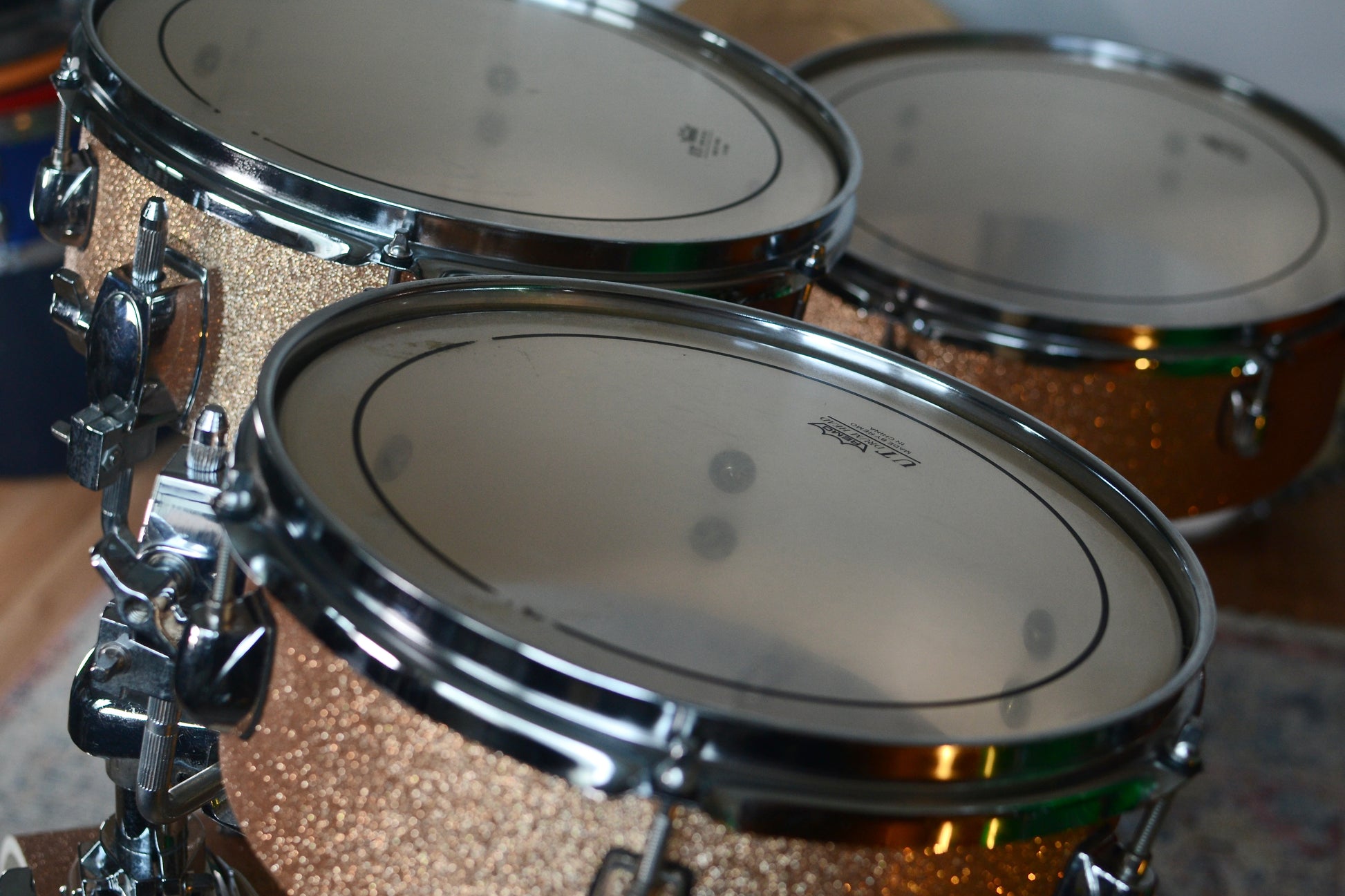 
HD Custom 'Chop Kit' 4-piece Compact Drum Kit in Champagne Sparkle
