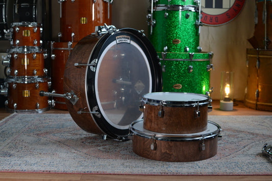 HD Custom 'Chop Kit' 3-piece Compact Drum Kit in Walnut Lacquer