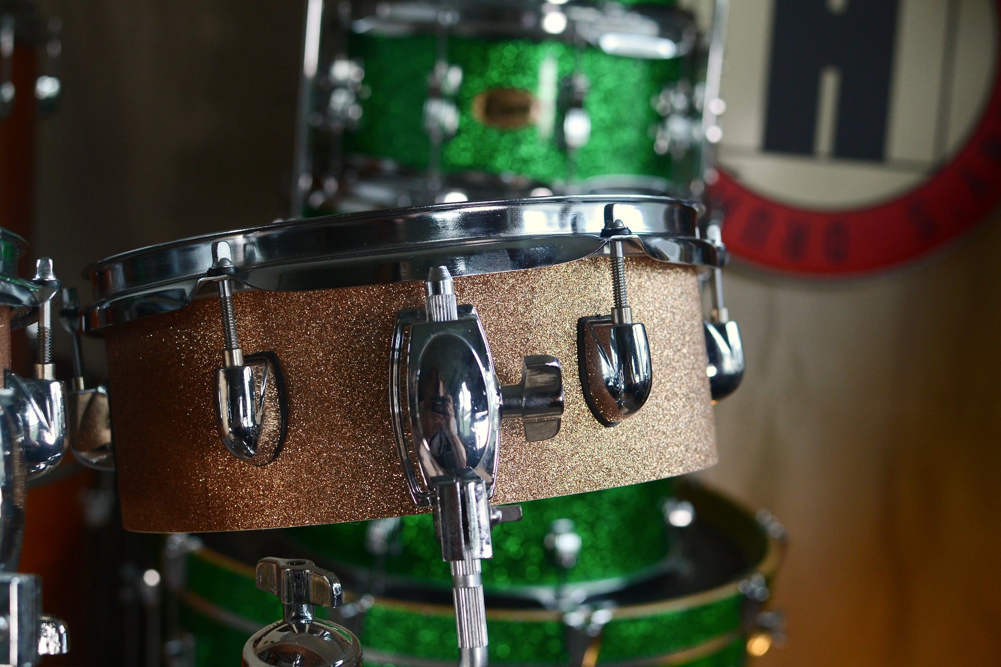 
HD Custom 'Chop Kit' 4-piece Compact Drum Kit in Champagne Sparkle

