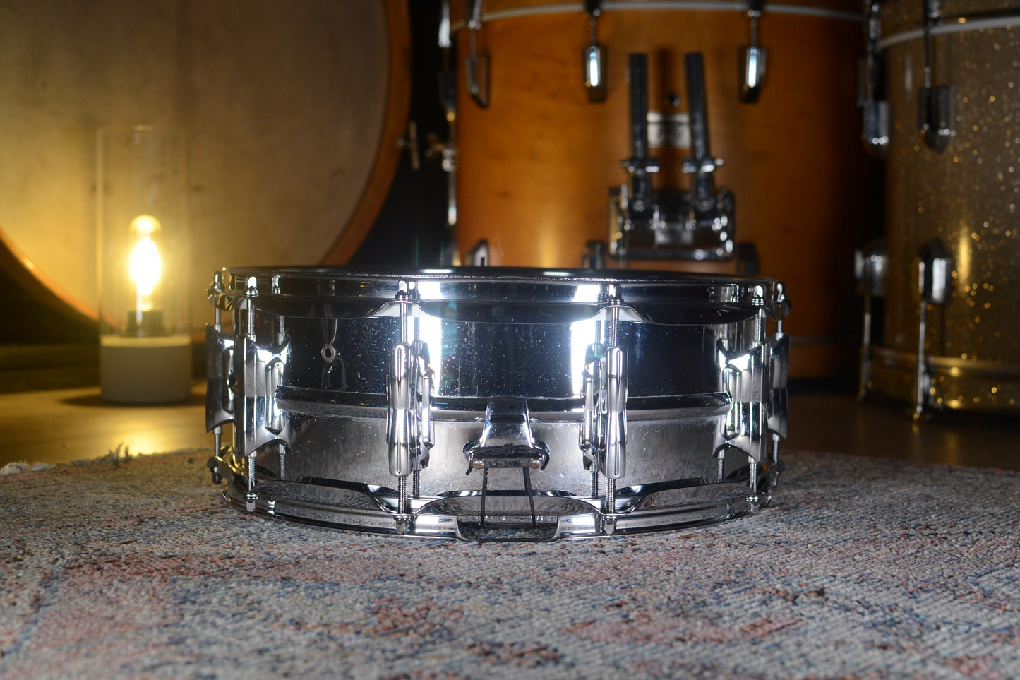 Beverley 'Cosmic 21' 14 x 5.5" Chrome Over Aluminium Snare Drum - 1960s