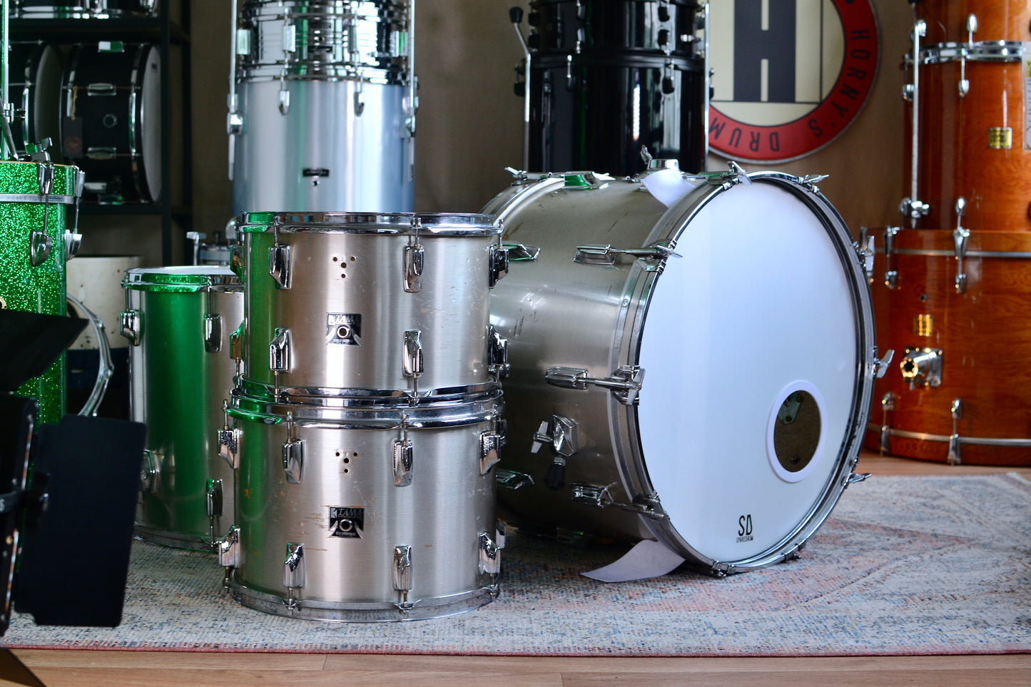 Tama Vintage Imperialstar 4-piece Drum Kit in M-53 Metallic White - 1982