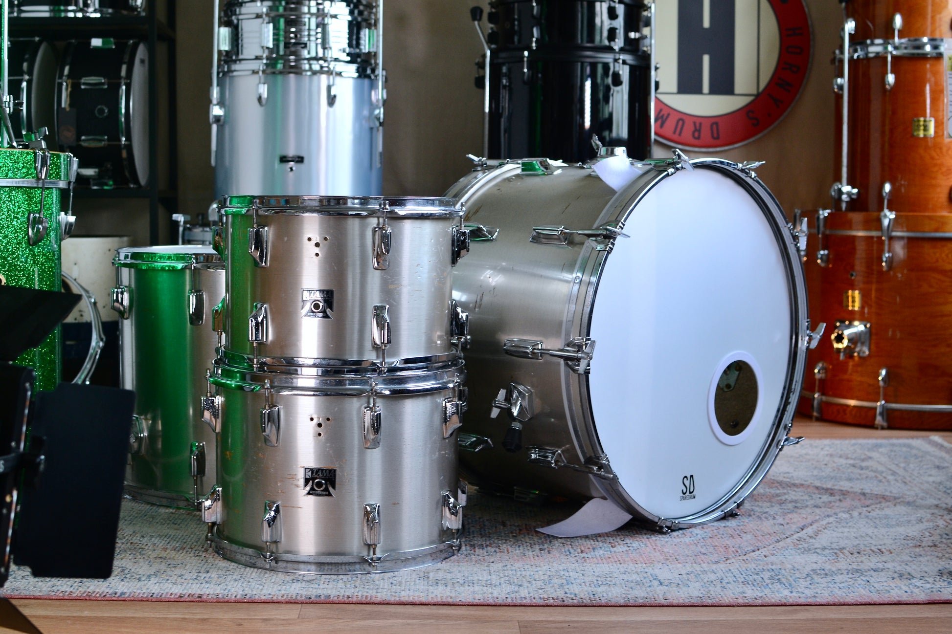 Tama Vintage Imperialstar 4-piece Drum Kit in M-53 Metallic White - 1982