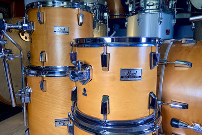 Pearl 'WLX' World Series Drum Kit in Matt Natural - 1980s