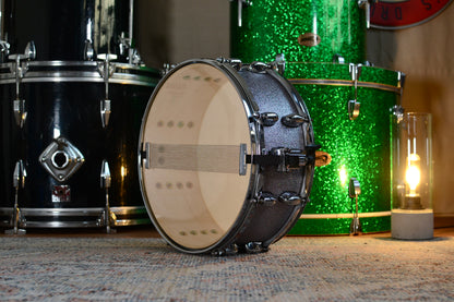HD Custom 14x5.5" Snare Drum in Silver Sparkle Vinyl Finish