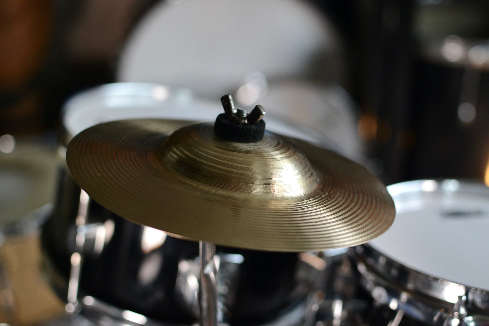 Childrens Drum Kit by Percussion Plus in Piano Black