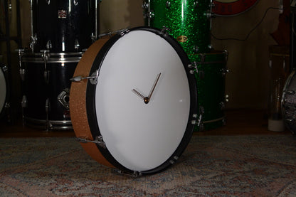 Large 22" Statement Drum Clock - Backlit & Non-ticking - Champagne Sparkle