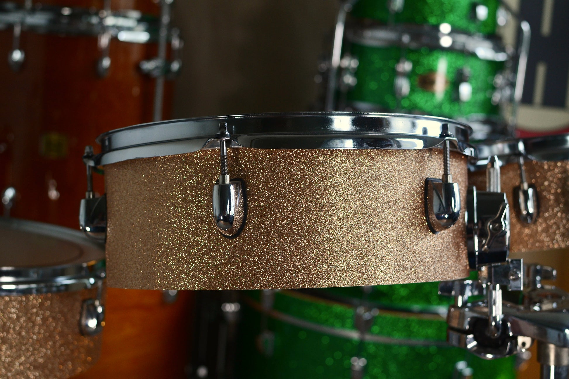 
HD Custom 'Chop Kit' 4-piece Compact Drum Kit in Champagne Sparkle
