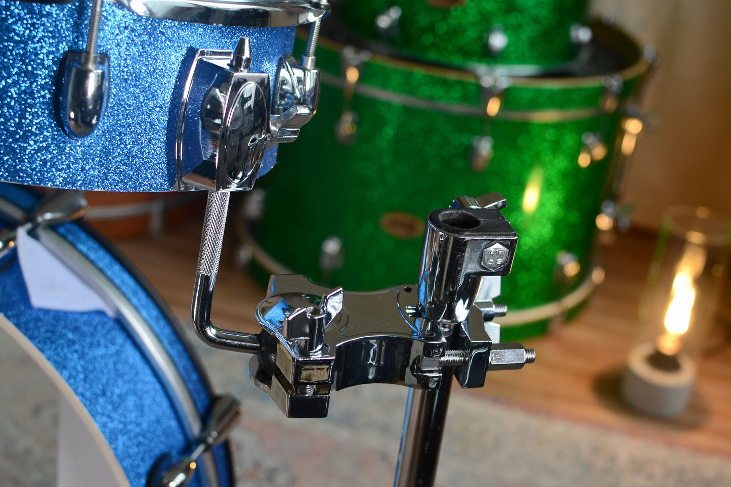 HD Custom 'Chop Kit' 4-piece Compact Drum Kit in Blue Sparkle