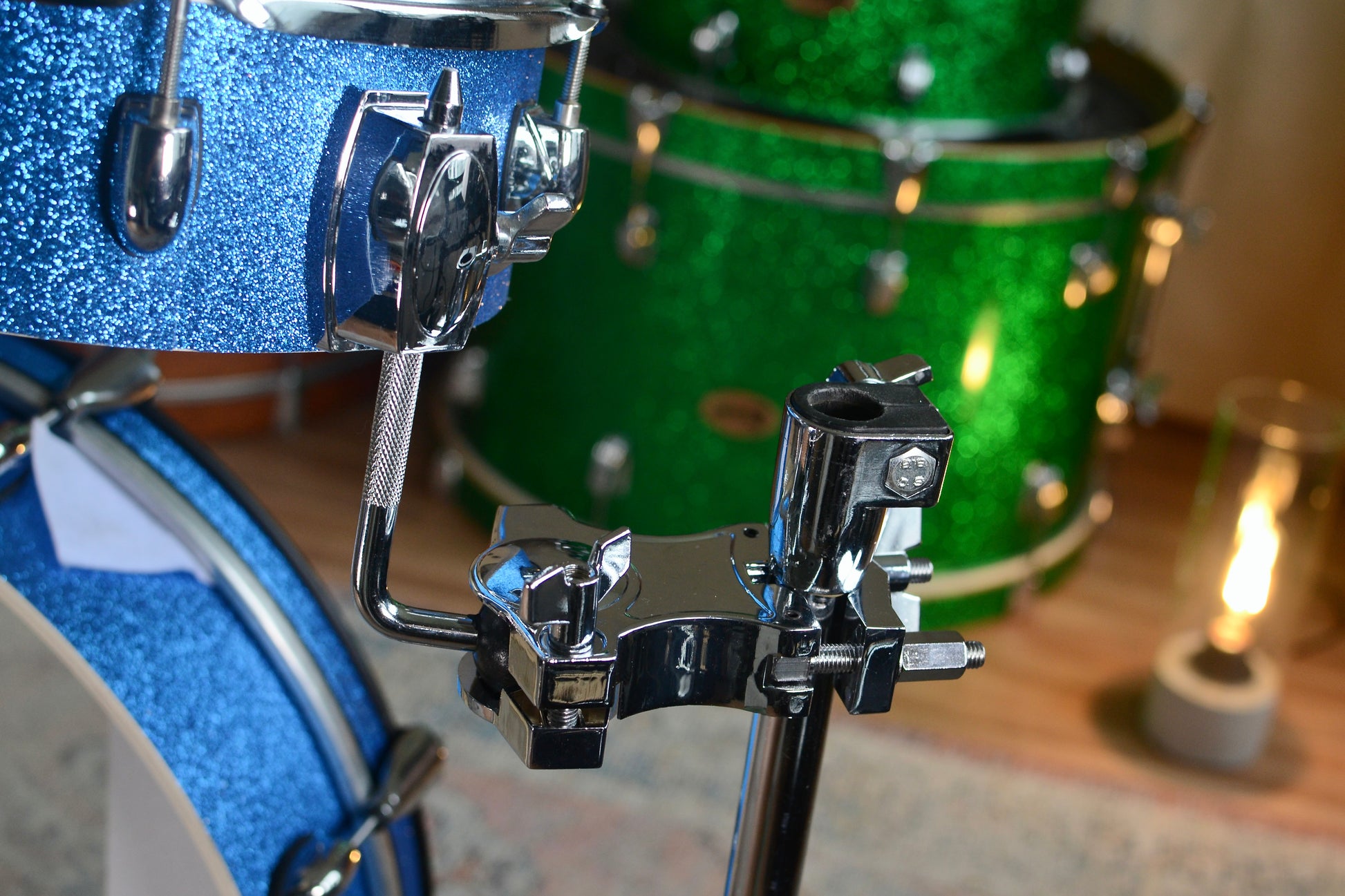 HD Custom 'Chop Kit' 4-piece Compact Drum Kit in Blue Sparkle