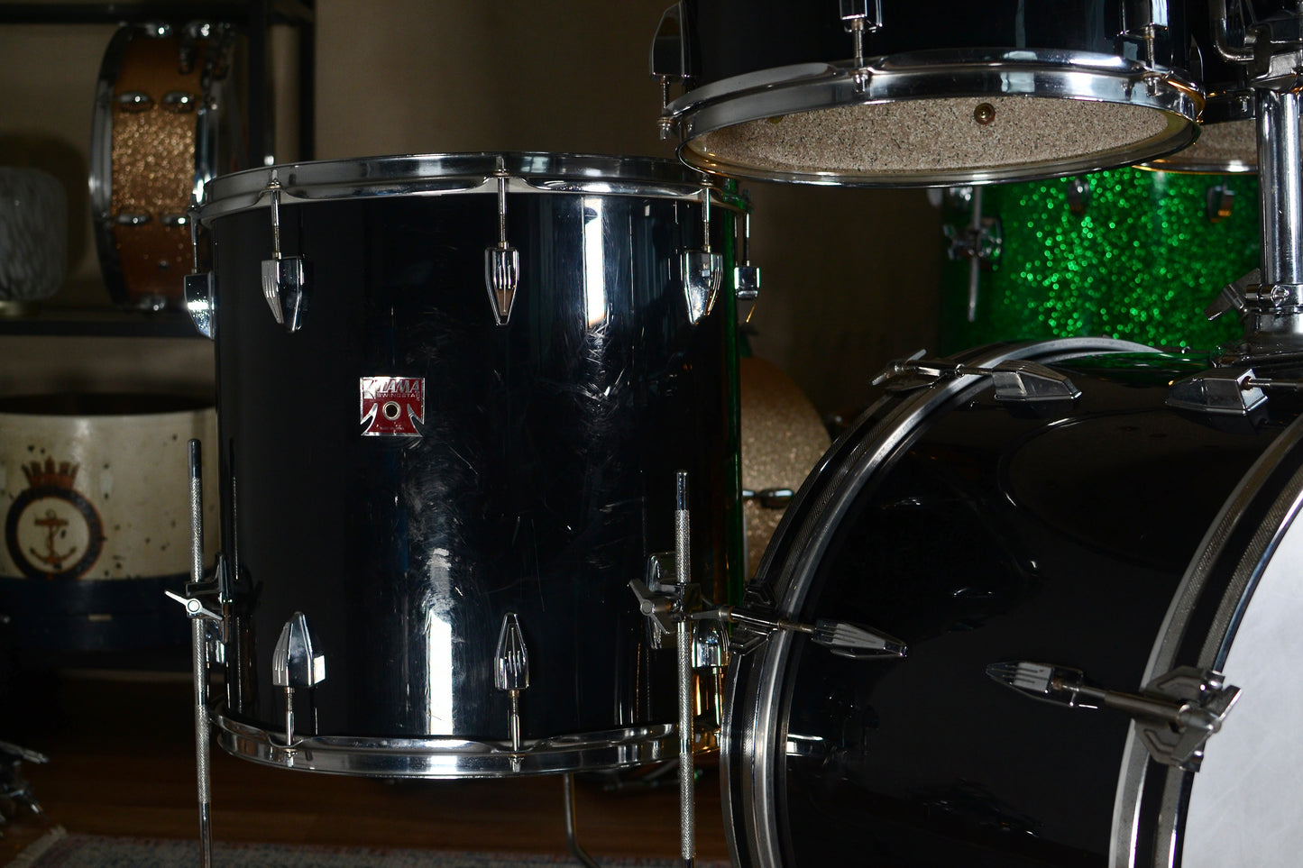 Tama Red Badge Swingstar 'SS-505' Drum Kit In Jet Black - 1980s (Shell Pack)