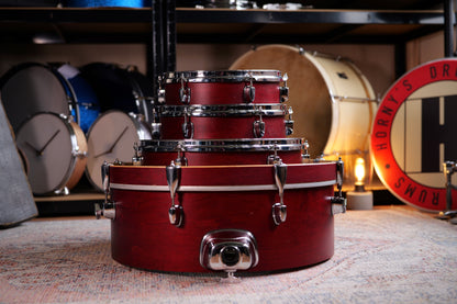 HD Custom 'Chop Kit' 4-piece Compact Drum Kit in Satin Cherry Red