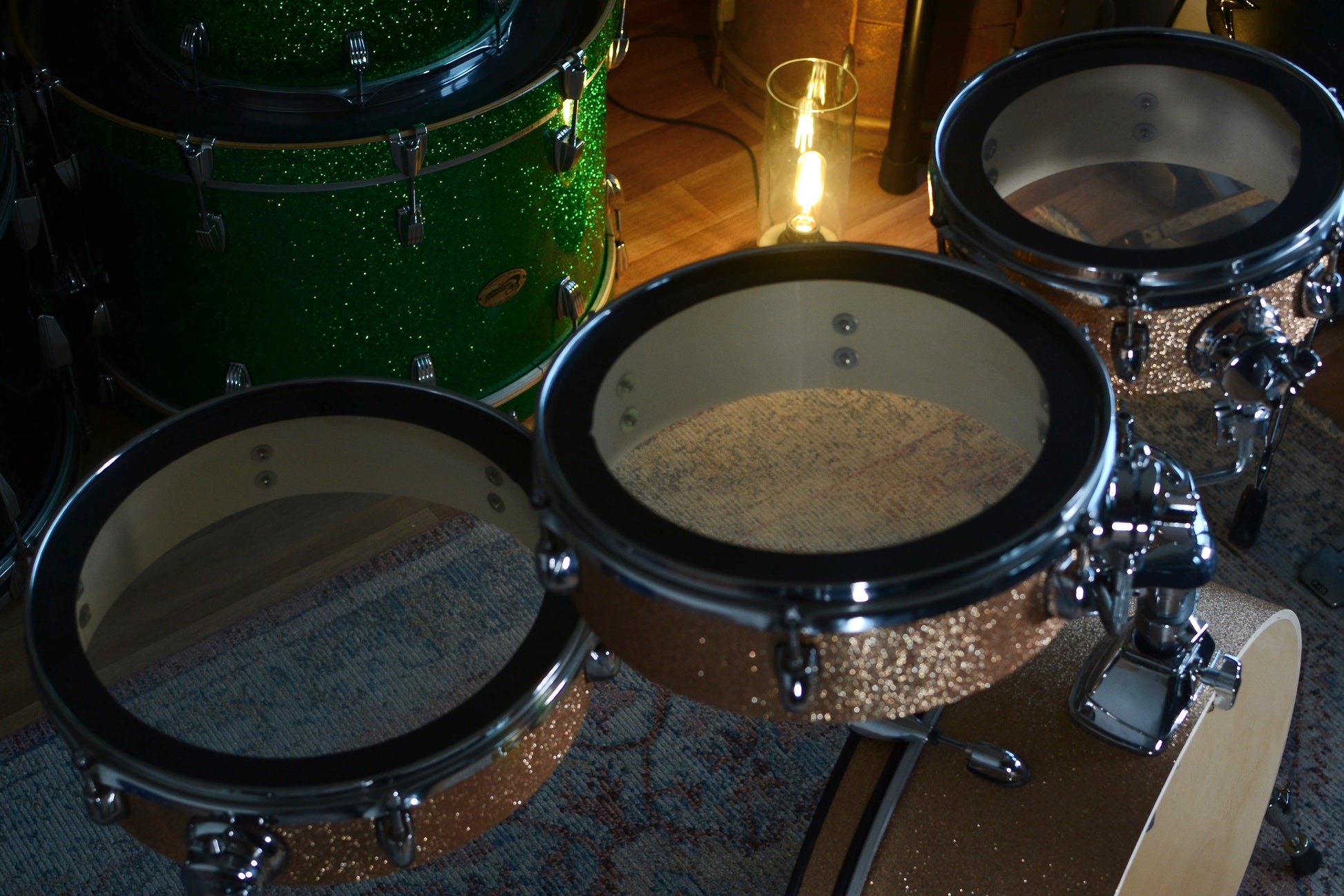 HD Custom 'Chop Kit' 4-piece Compact Drum Kit in Champagne Sparkle