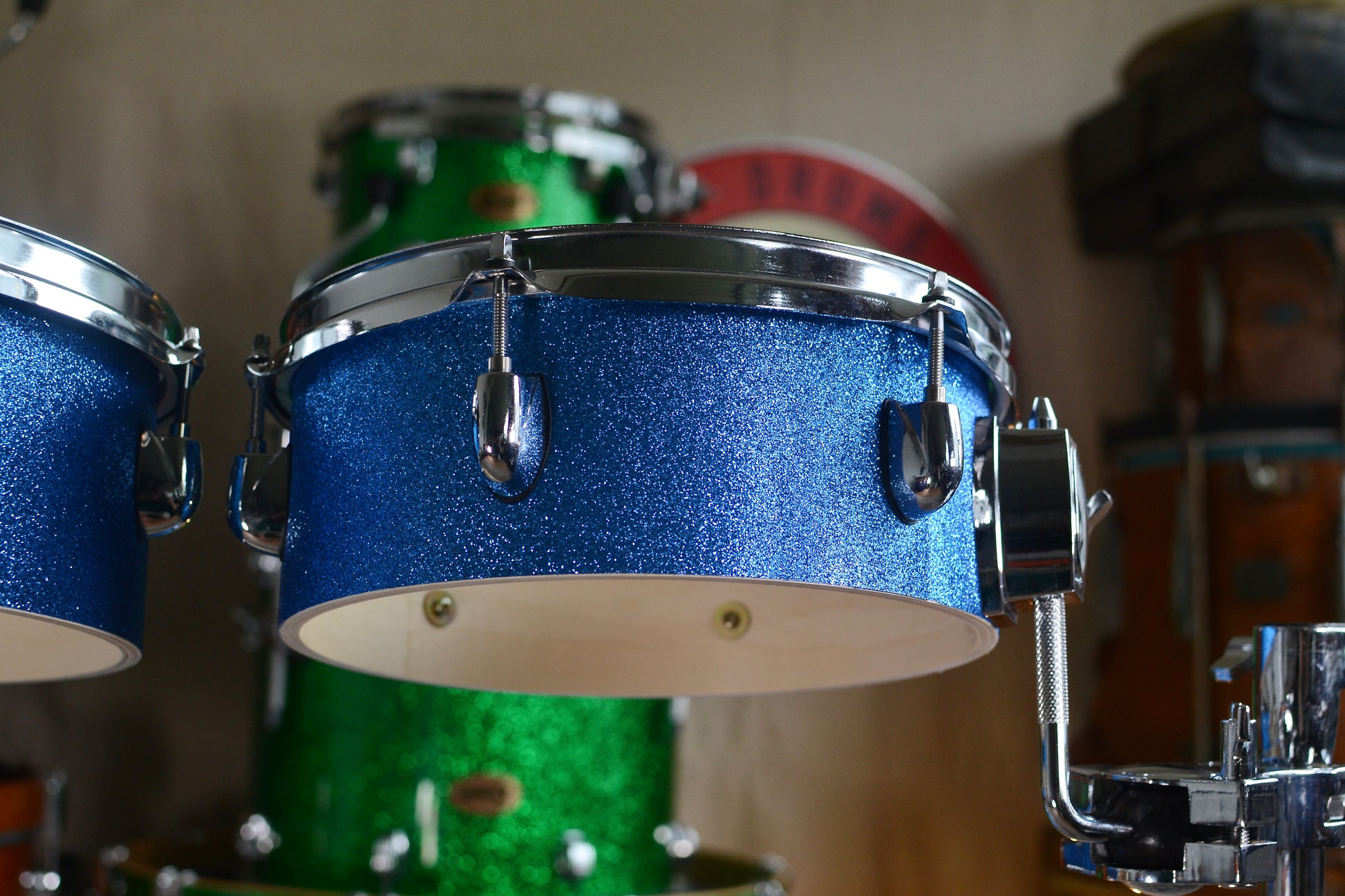 HD Custom 'Chop Kit' 4-piece Compact Drum Kit in Blue Sparkle