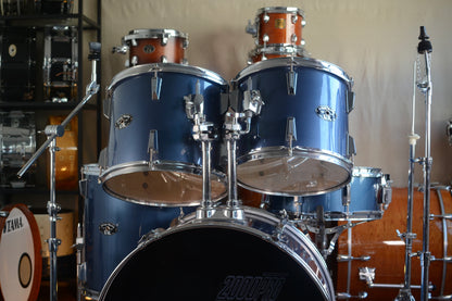 Drum World UK 5 Piece Drum Kit in Metallic Blue inc. Hardware