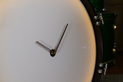 Large 22" Statement Drum Clock - Backlit & Non-ticking - Champagne Sparkle