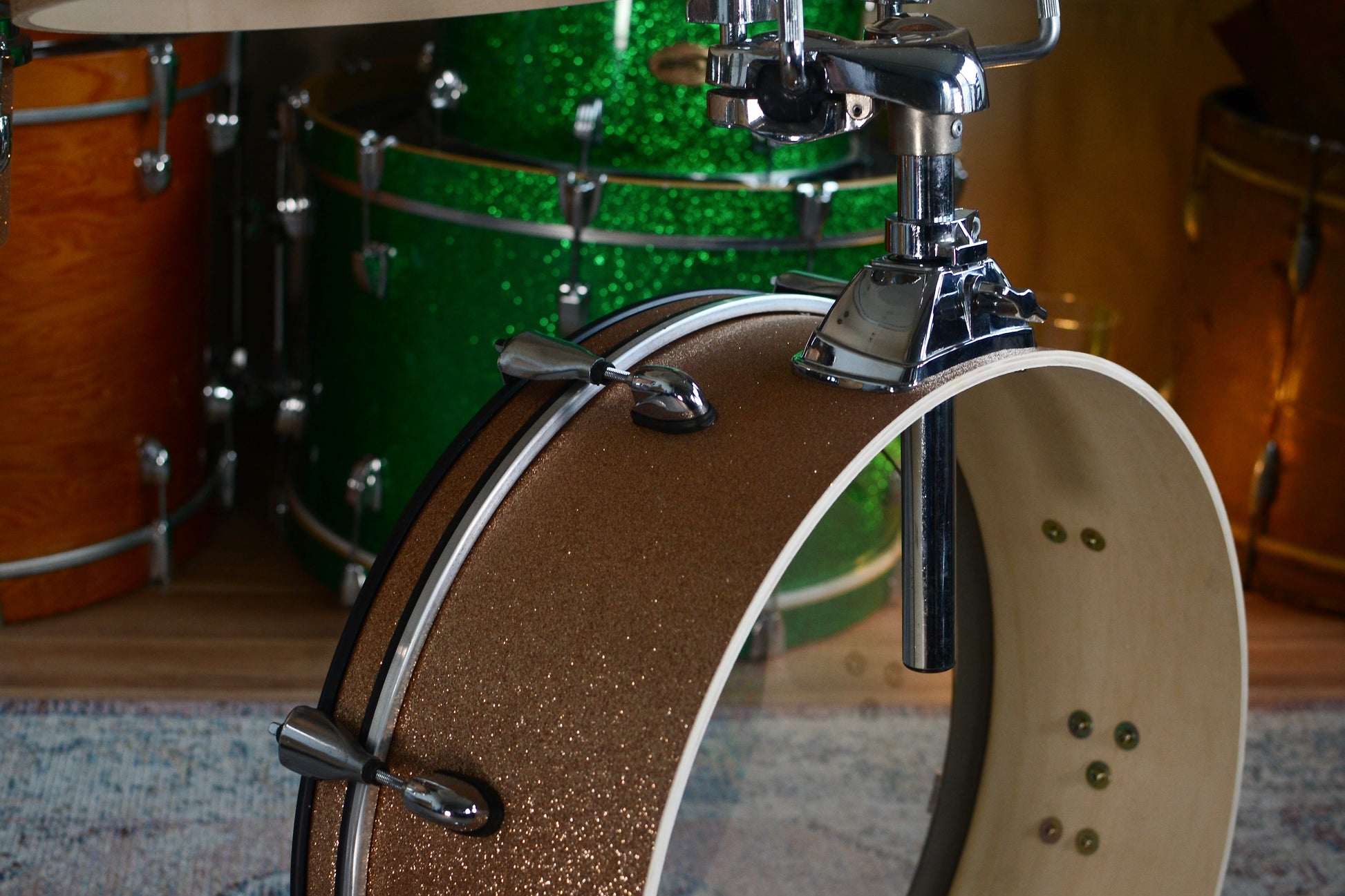 
HD Custom 'Chop Kit' 4-piece Compact Drum Kit in Champagne Sparkle
