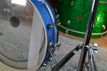 HD Custom 'Chop Kit' 4-piece Compact Drum Kit in Blue Sparkle