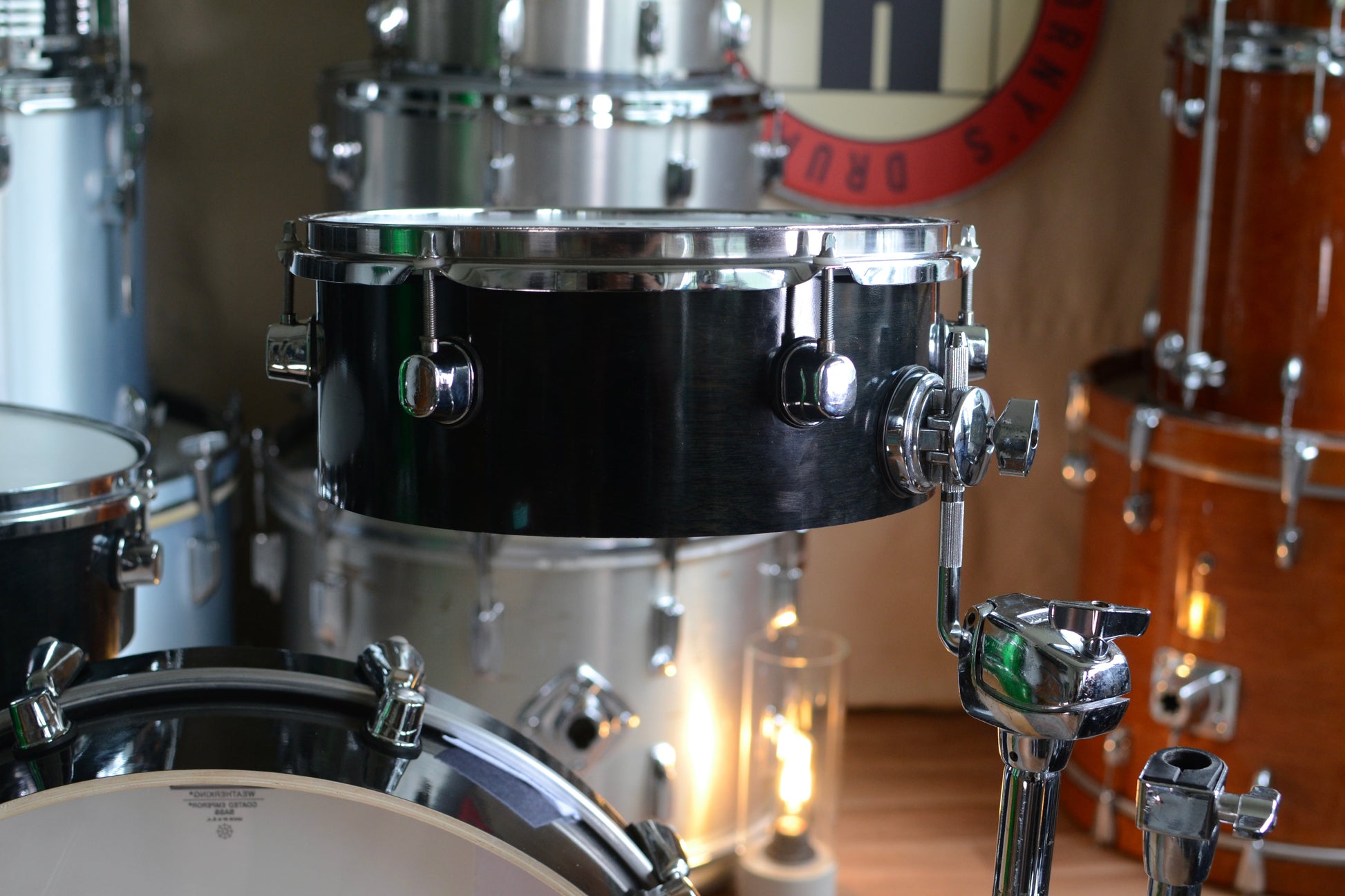 HD Custom 'Chop Kit' 3-piece Compact Drum Kit in Black Lacquer