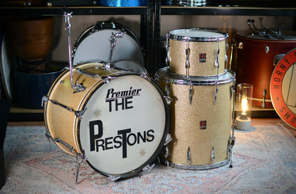 Premier '55' Vintage Drum Kit in Gold Sparkle 12/16/20" - 1960/1970s