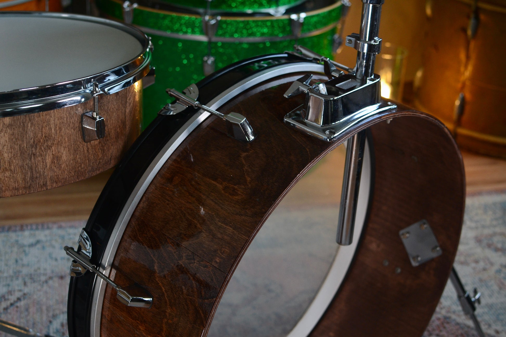 HD Custom 'Chop Kit' 3-piece Compact Drum Kit in Walnut Lacquer