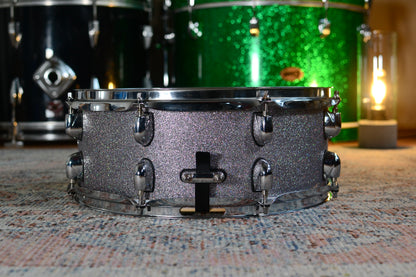 HD Custom 14x5.5" Snare Drum in Silver Sparkle Vinyl Finish