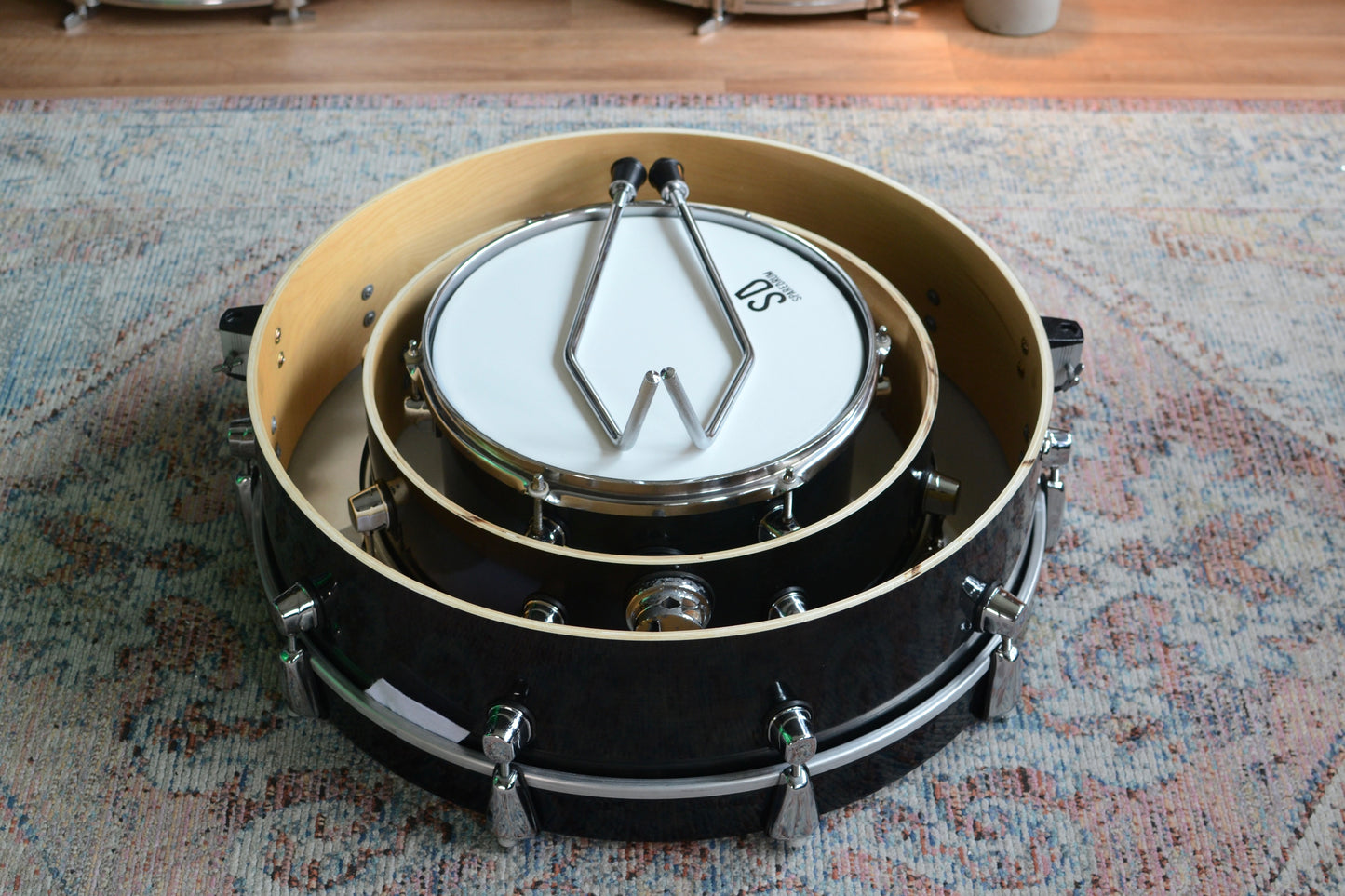 HD Custom 'Chop Kit' 3-piece Compact Drum Kit in Black Lacquer