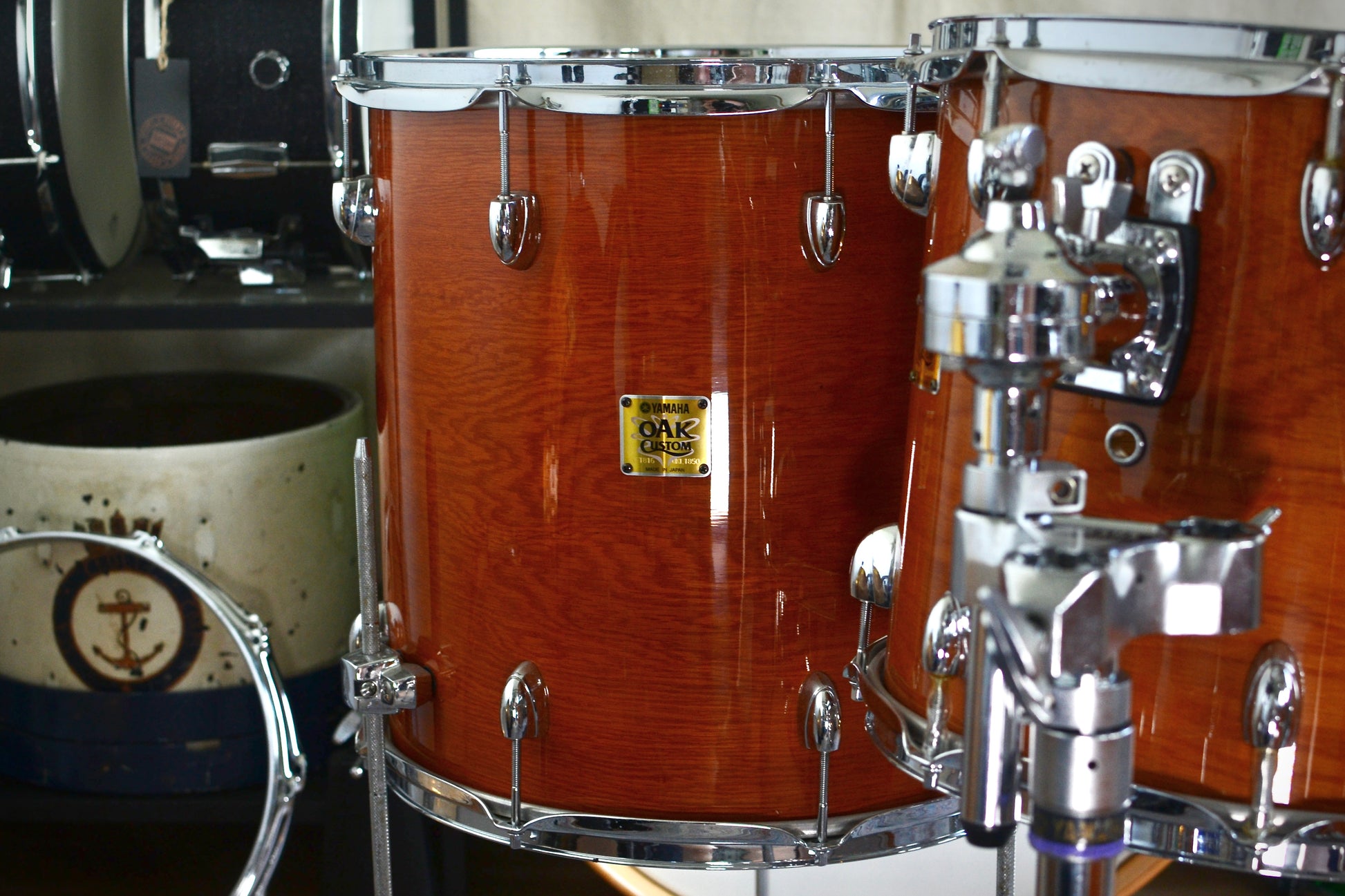 Yamaha Oak Custom Drum Kit in Yoak Natural Lacquer - 8/10/12/14/16/22" - May 2004
