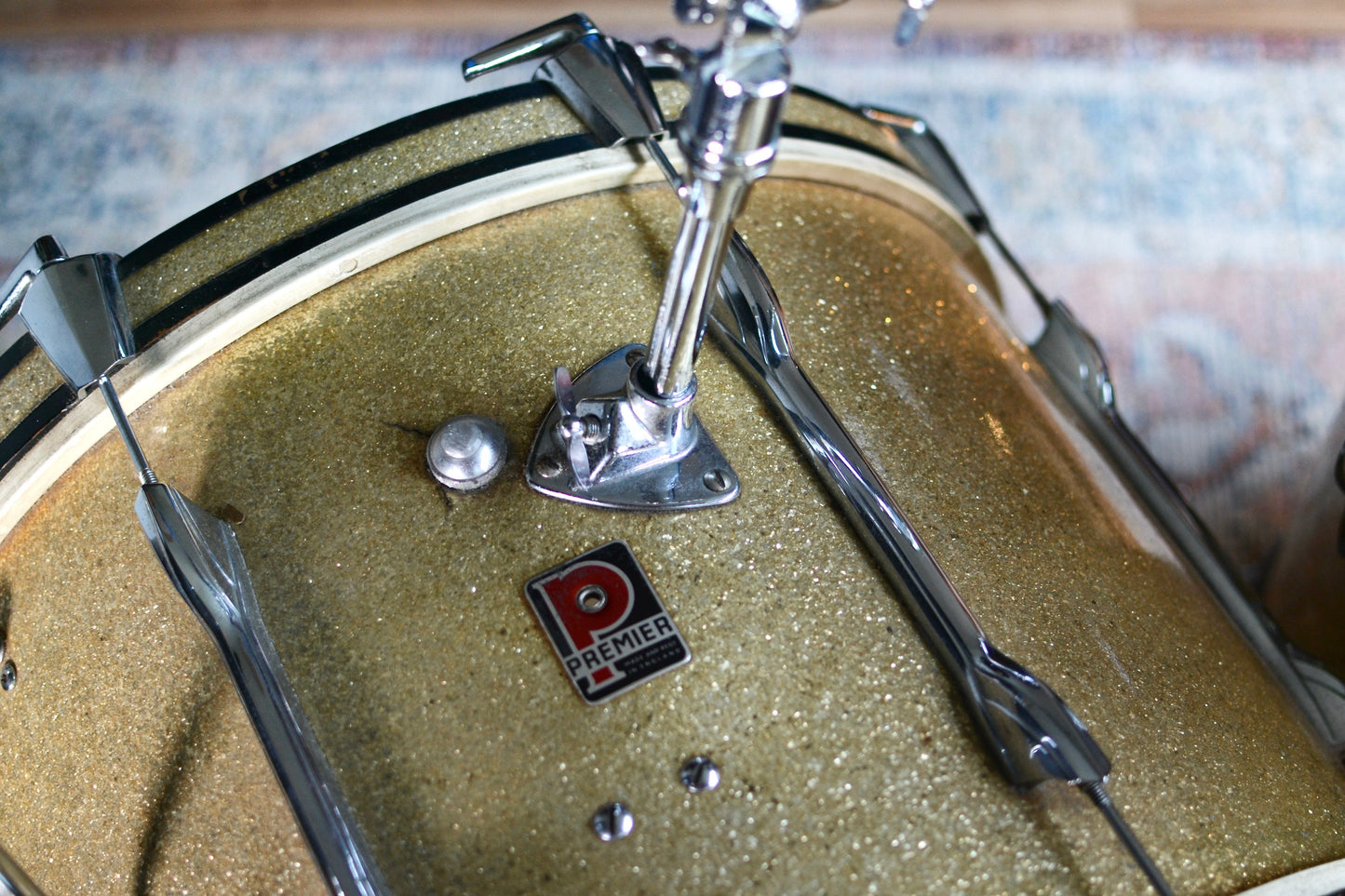 Premier '55' Vintage Drum Kit in Gold Sparkle 12/16/20" - 1960/1970s