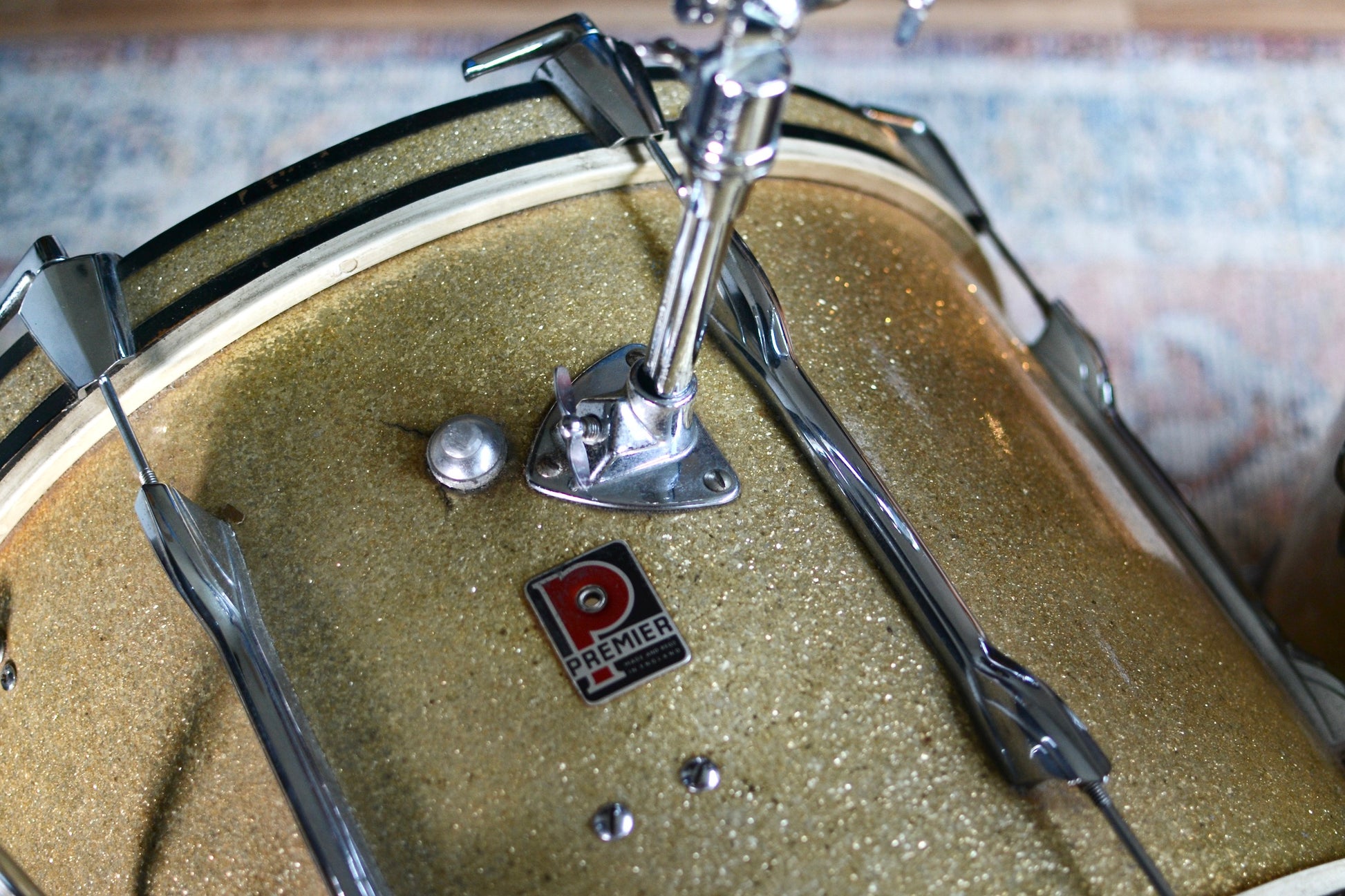Premier '55' Vintage Drum Kit in Gold Sparkle 12/16/20" - 1960/1970s