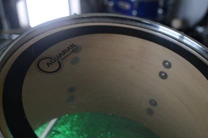 Ludwig Centennial 'Arena' 4-piece Drum Kit in Green Sparkle w/ Snare Drum - 2009