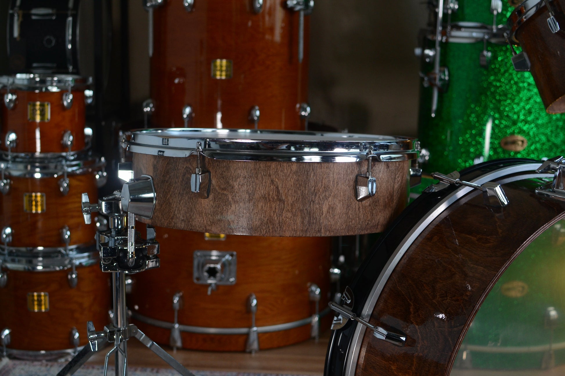 HD Custom 'Chop Kit' 3-piece Compact Drum Kit in Walnut Lacquer