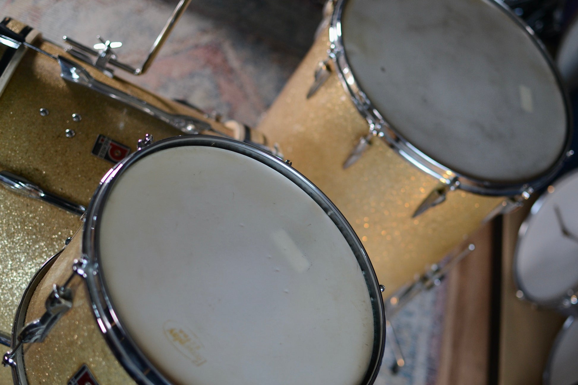 Premier '55' Vintage Drum Kit in Gold Sparkle 12/16/20" - 1960/1970s