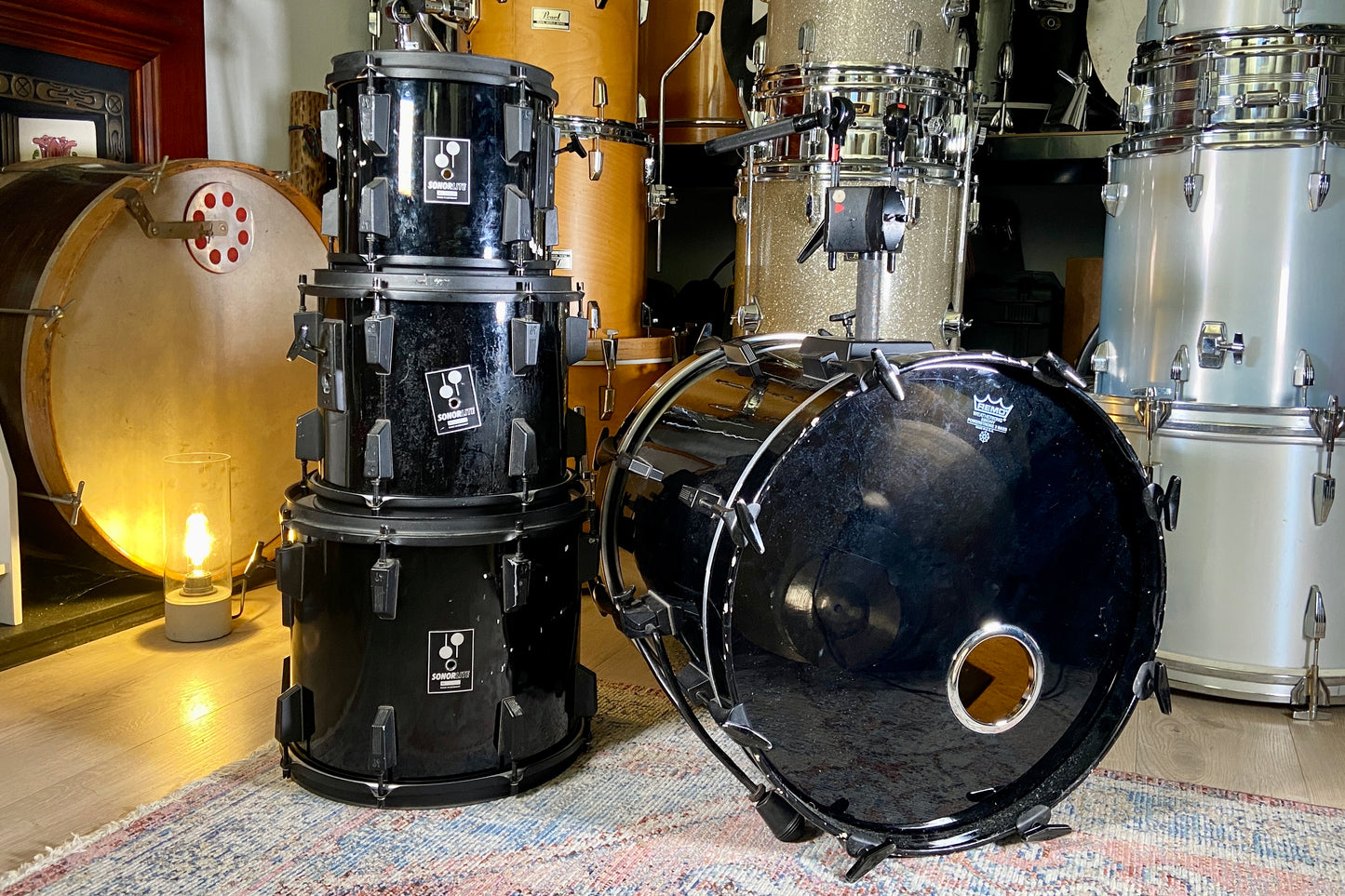 Sonor Lite Drum Kit in Piano Black - 1990s