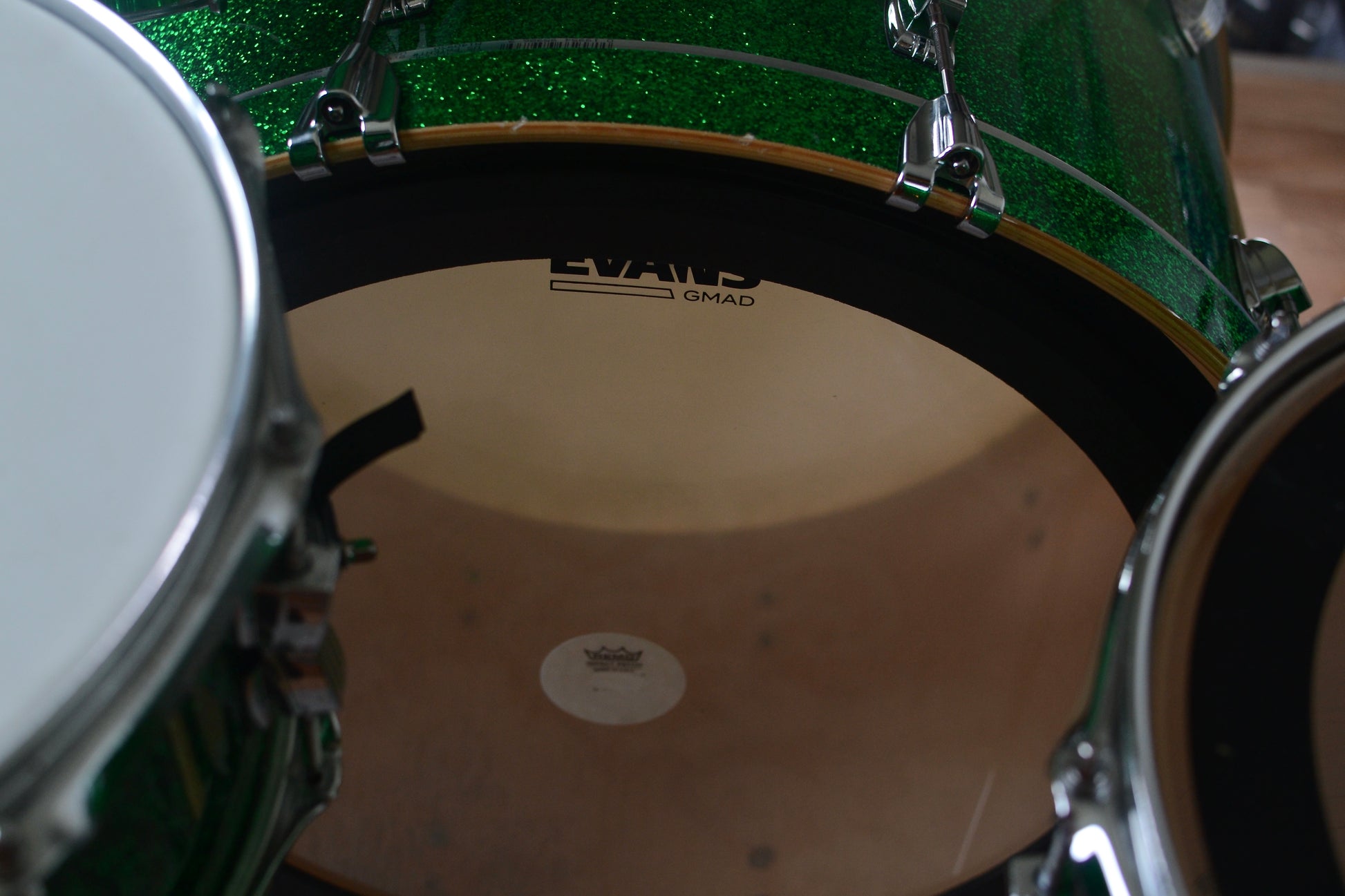 Ludwig Centennial 'Arena' 4-piece Drum Kit in Green Sparkle w/ Snare Drum - 2009