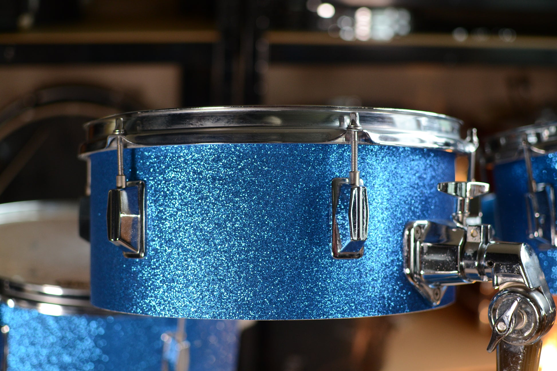 HD Custom 'Chop Kit' 4-piece Compact Drum Kit in Blue Sparkle