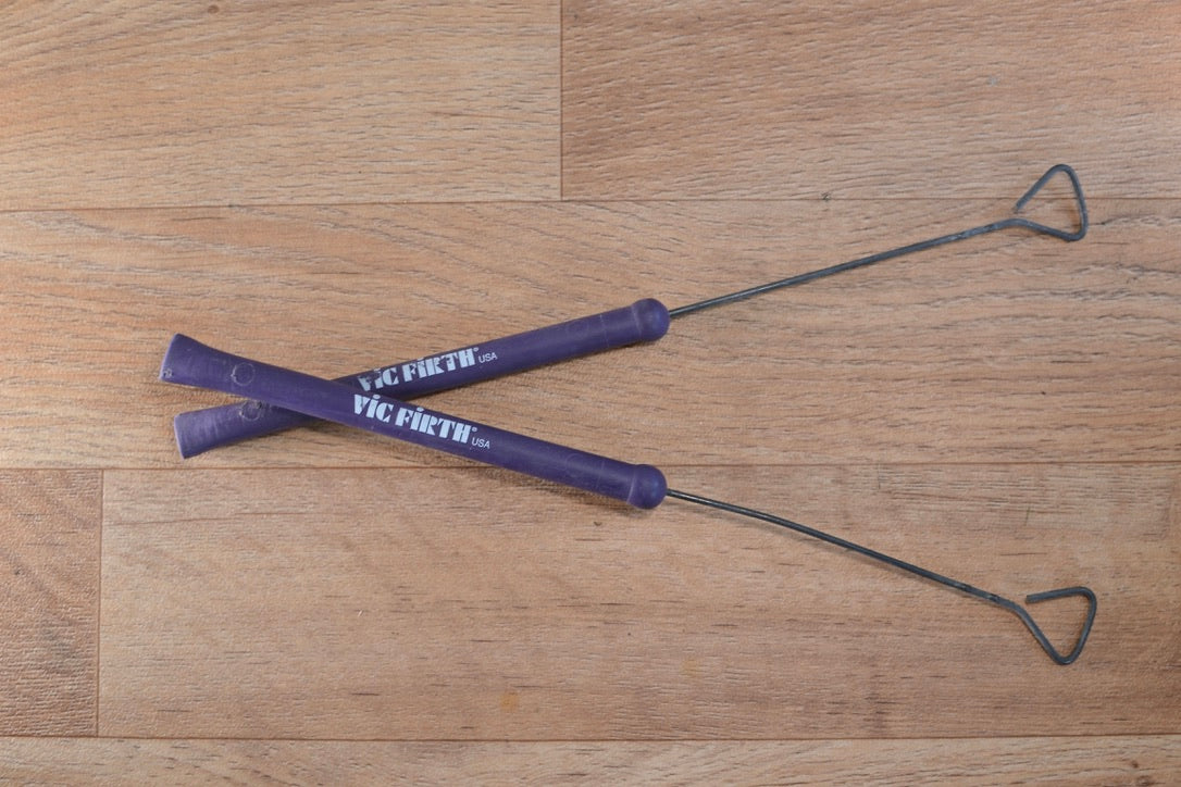Vic Firth Heritage Brushes - Retractable - Steel Wire - Purple Handle