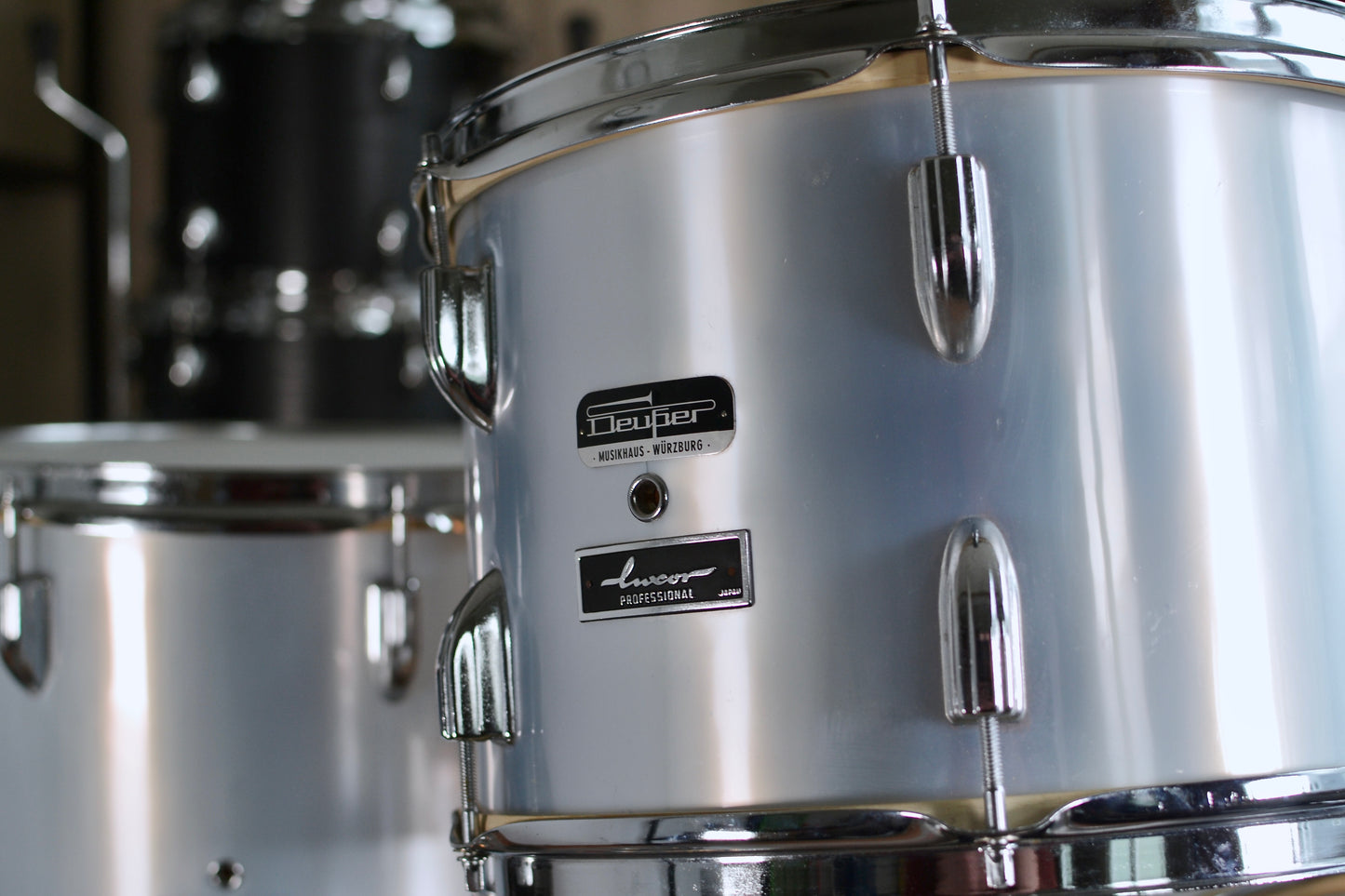 Luxor Professional MIJ 5 Piece Drum Kit in Silver Metallic - 1960s