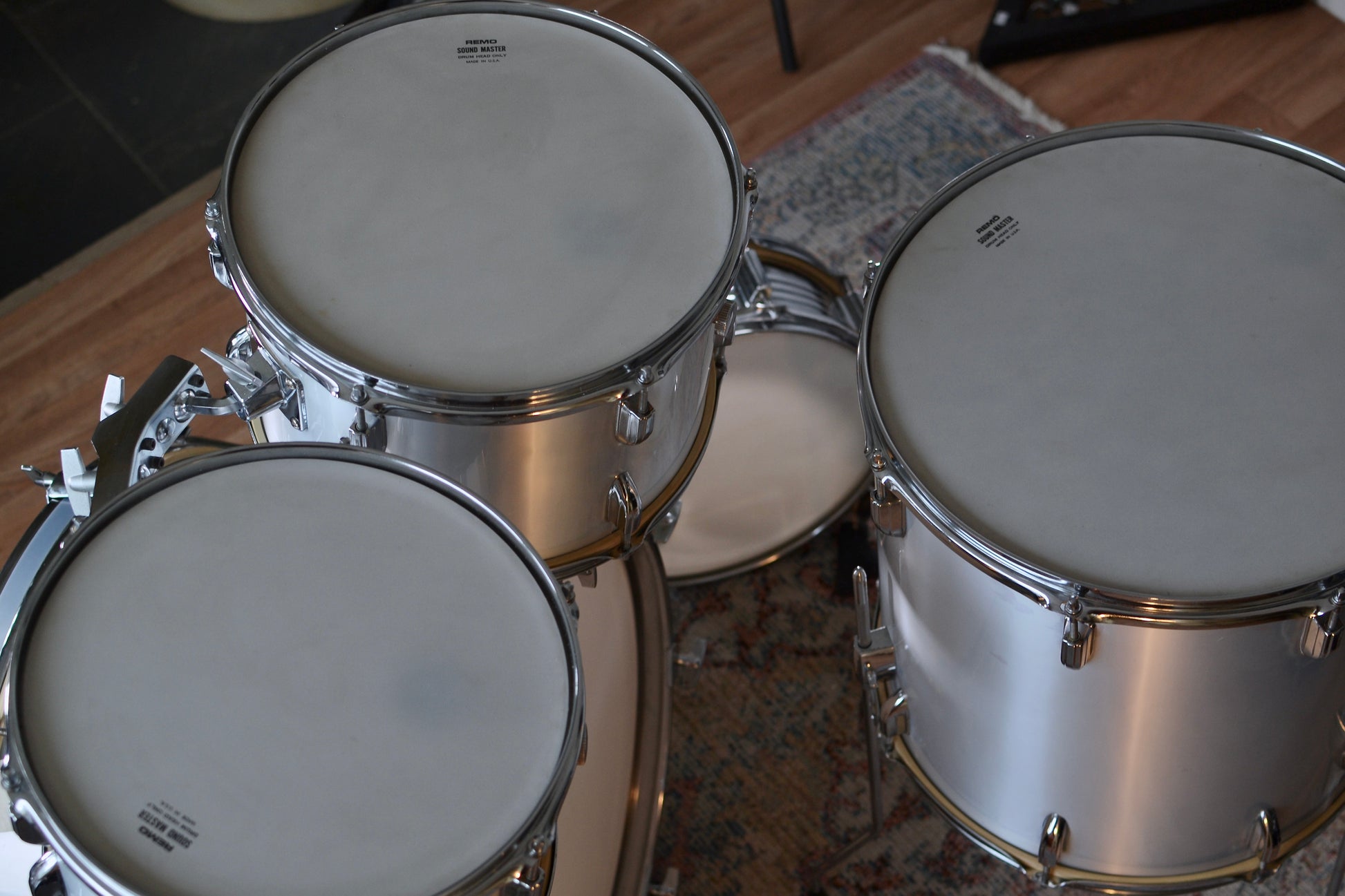 Luxor Professional MIJ 5 Piece Drum Kit in Silver Metallic - 1960s