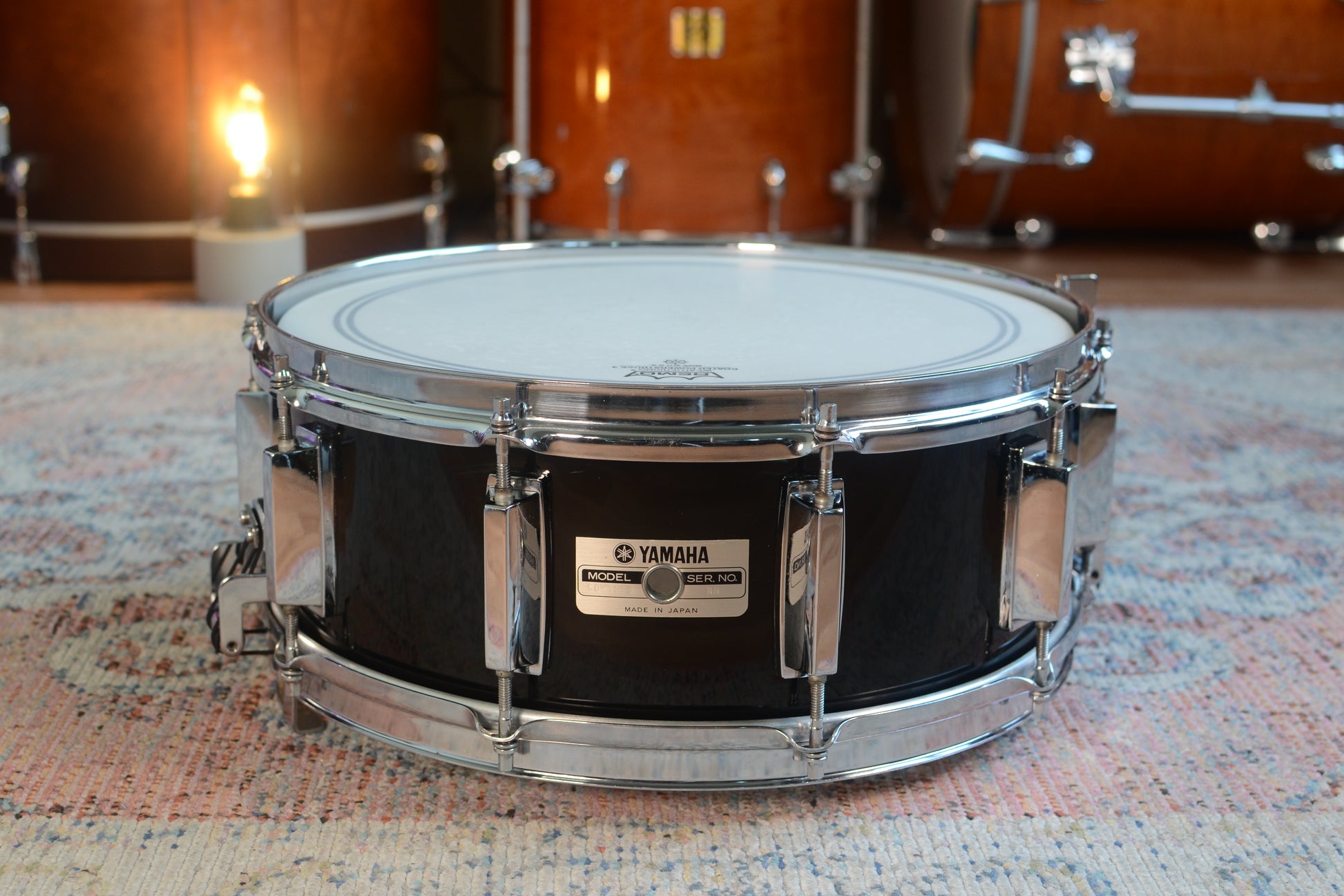 Yamaha 7000 Series 'SD-755B' 14x5" Vintage Snare Drum in Jet Black - 1979