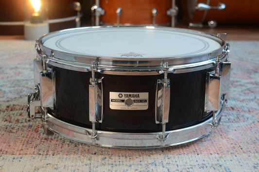 Yamaha 7000 Series 'SD-755B' 14x5" Vintage Snare Drum in Jet Black - 1979