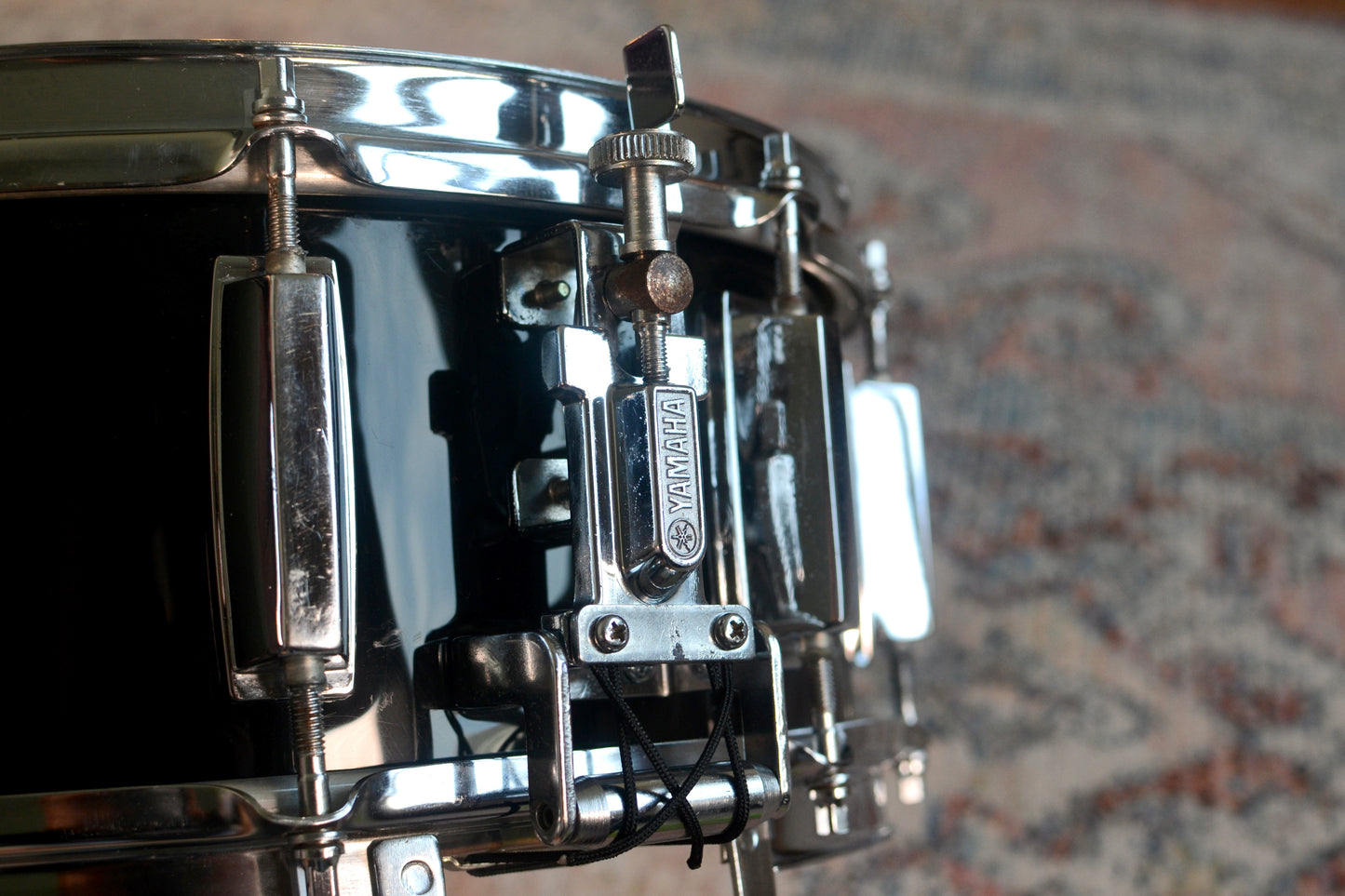 Yamaha 7000 Series 'SD-755B' 14x5" Vintage Snare Drum in Jet Black - 1979