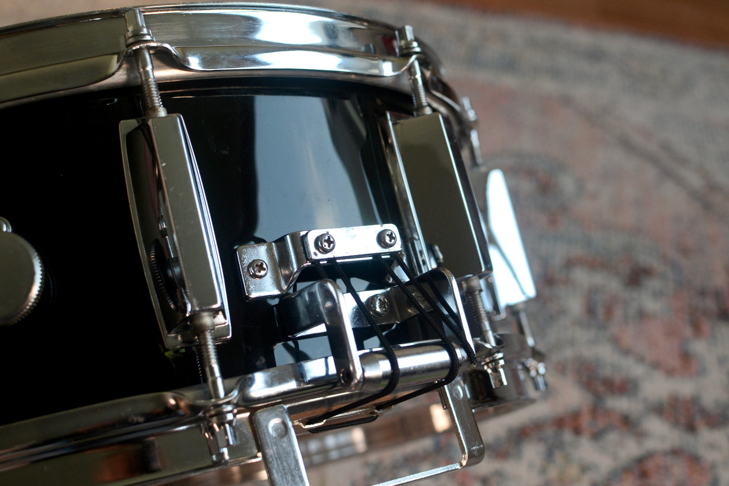 Yamaha 7000 Series 'SD-755B' 14x5" Vintage Snare Drum in Jet Black - 1979